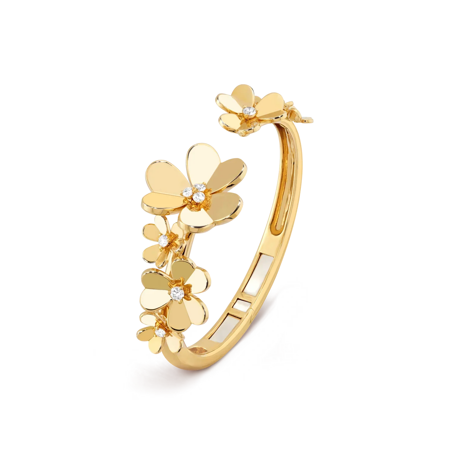 [Avelora]LUMINOUS BLOSSOM OPEN BANGLE