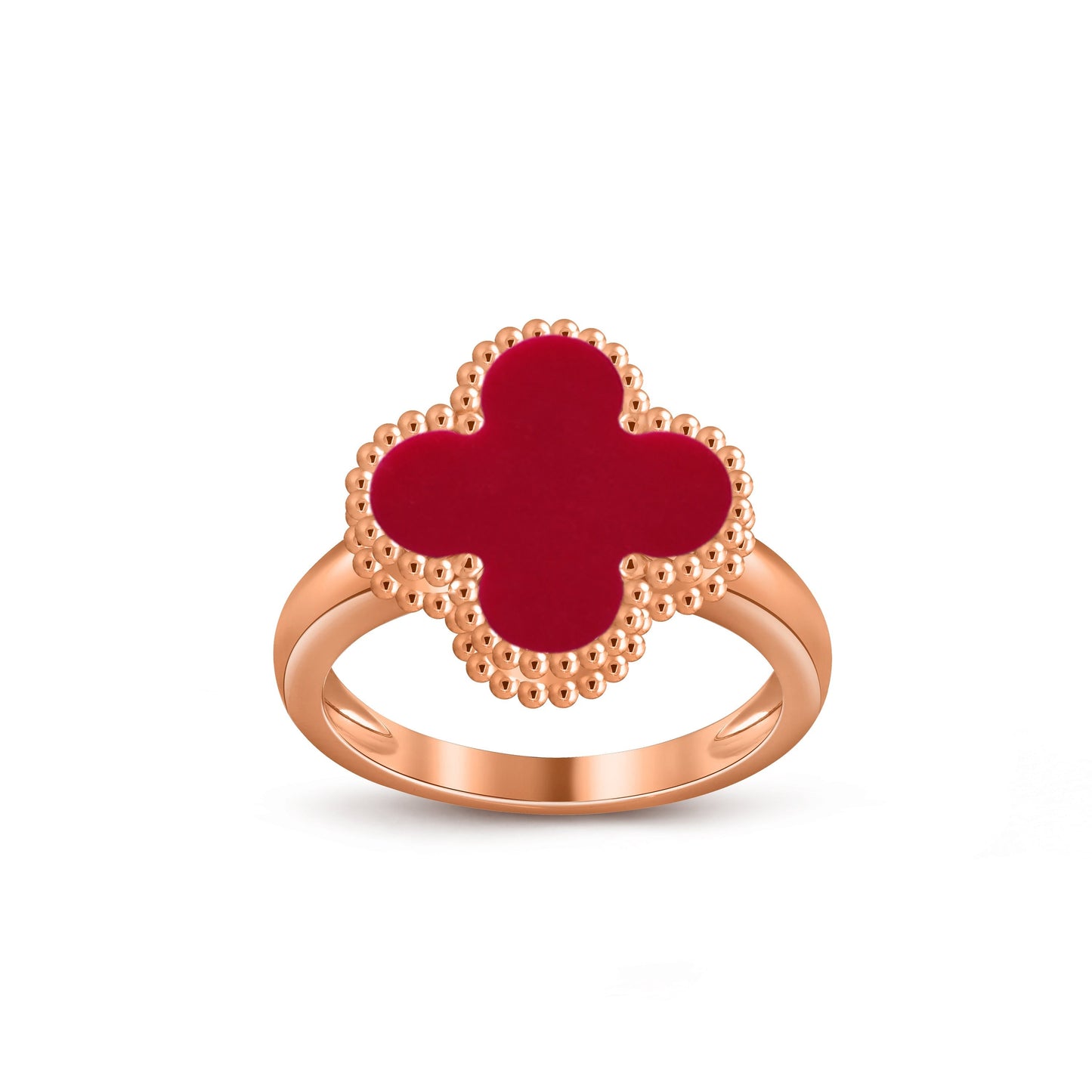 [Avelora]LUCKY CLOVER VINTAGE ROSE GOLD RING COLLECTION