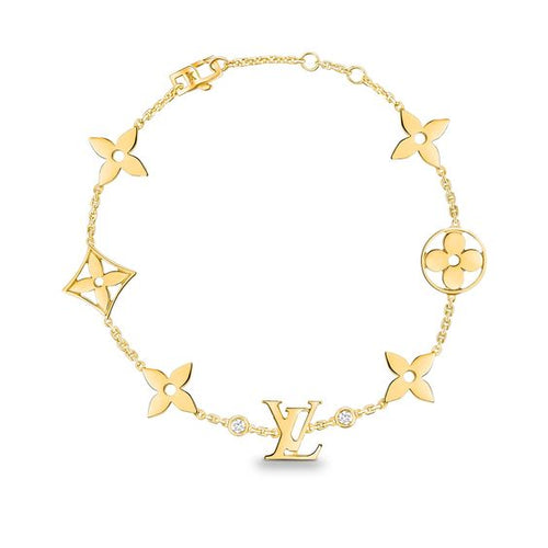 [Avelora]STAR AND SUN 7 MOTIFS GOLD BRACELET