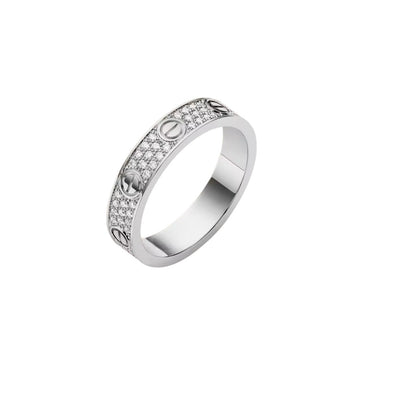 [Avelora]LOVE 4MM PAVÉ DIAMOND RING