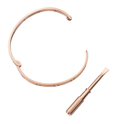 [Avelora]CLASSIC 6.1MM LOVE SINGLE-SCREW CLOSURE BANGLE - 10-DIAMOND