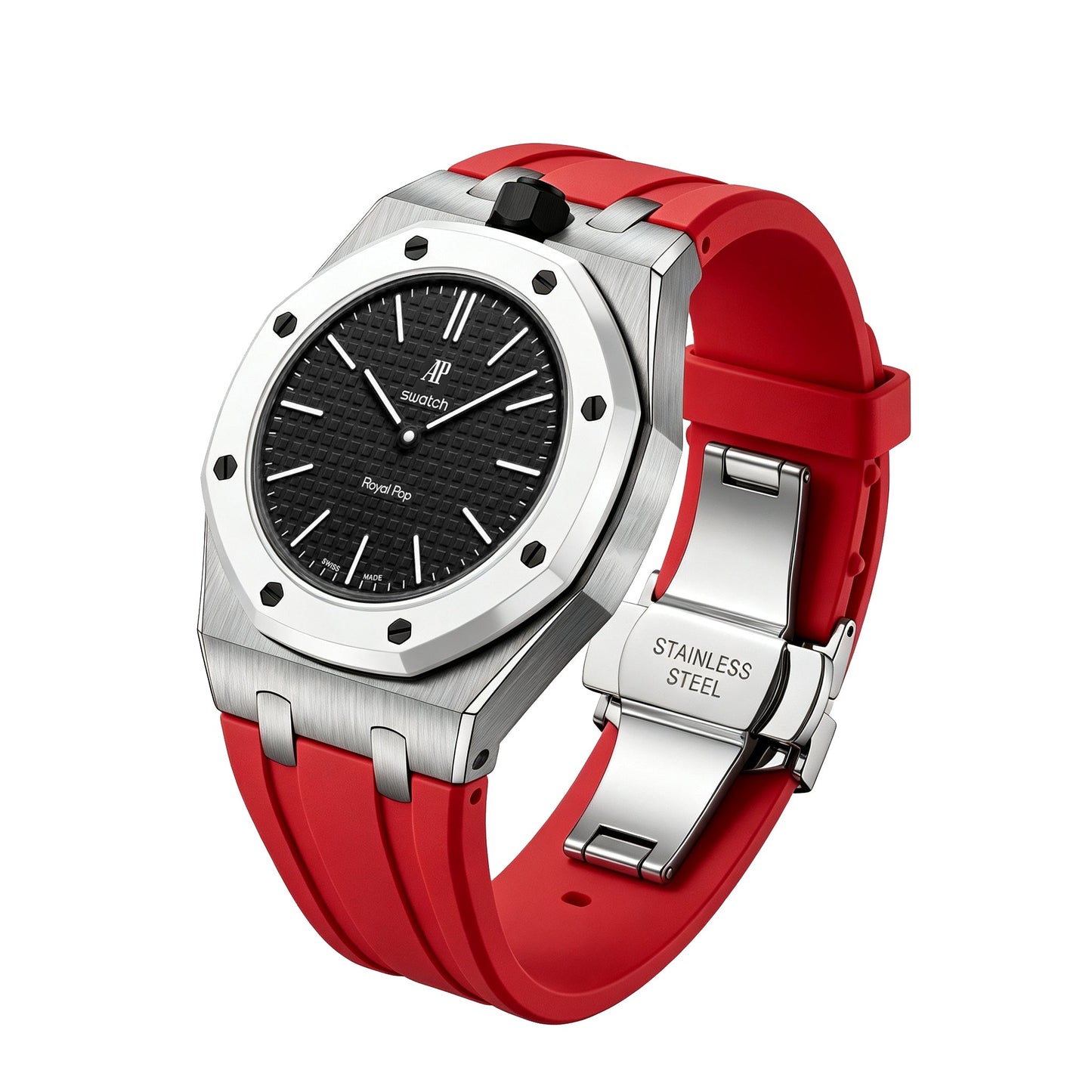 [Avelora]Royal Oak Pop Exclusive Steel Case & Silicone Strap With Cradle