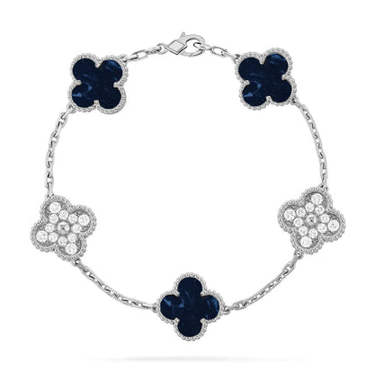 [Avelora]LUCKY CLOVER 5-MOTIF BRACELET - PIETERSITE COLLECTION