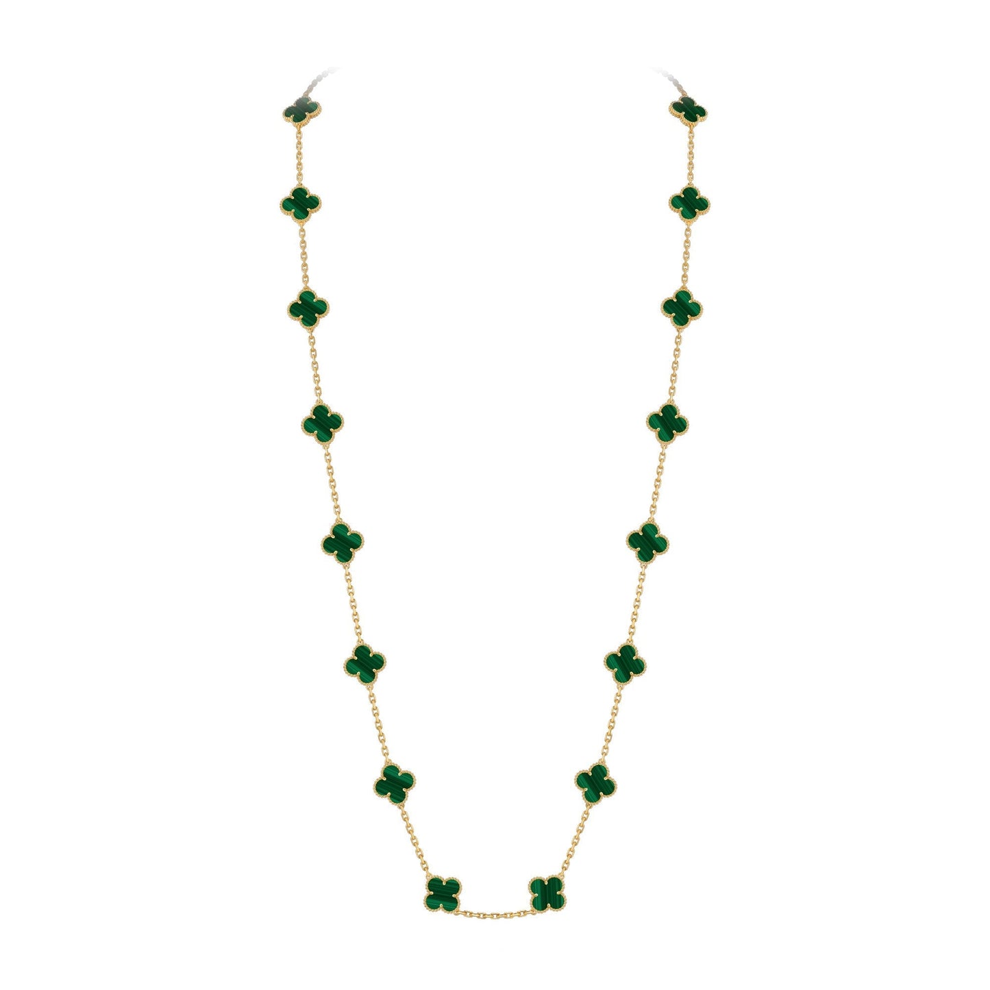 [Avelora]CLASSIC 20-MOTIF LUCKY CLOVER LONG NECKLACE GOLD COLLECTION