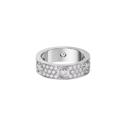 [Avelora]LOVE 5.5MM FULL-PAVÉ 6-DIAMOND RING