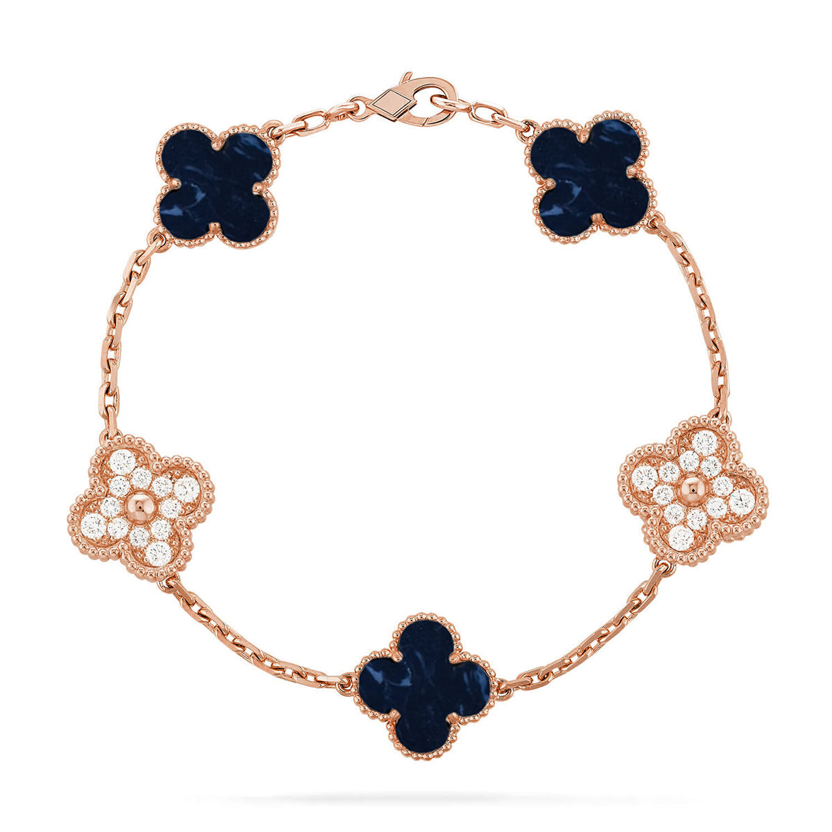 [Avelora]LUCKY CLOVER 5-MOTIF BRACELET - PIETERSITE COLLECTION