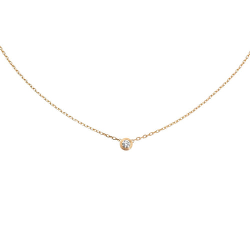[Avelora]LOVE SCREW PENDANT SINGLE DIAMOND NECKLACE