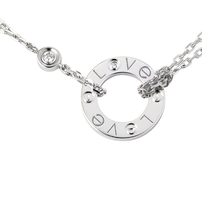 [Avelora]LOVE CIRCULAR PENDANT 2-DIAMOND NECKLACE