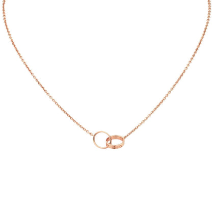 [Avelora]LOVE DOUBLE-RING PENDANT NECKLACE