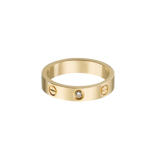 [Avelora]LOVE 4MM 1 DIAMOND RING