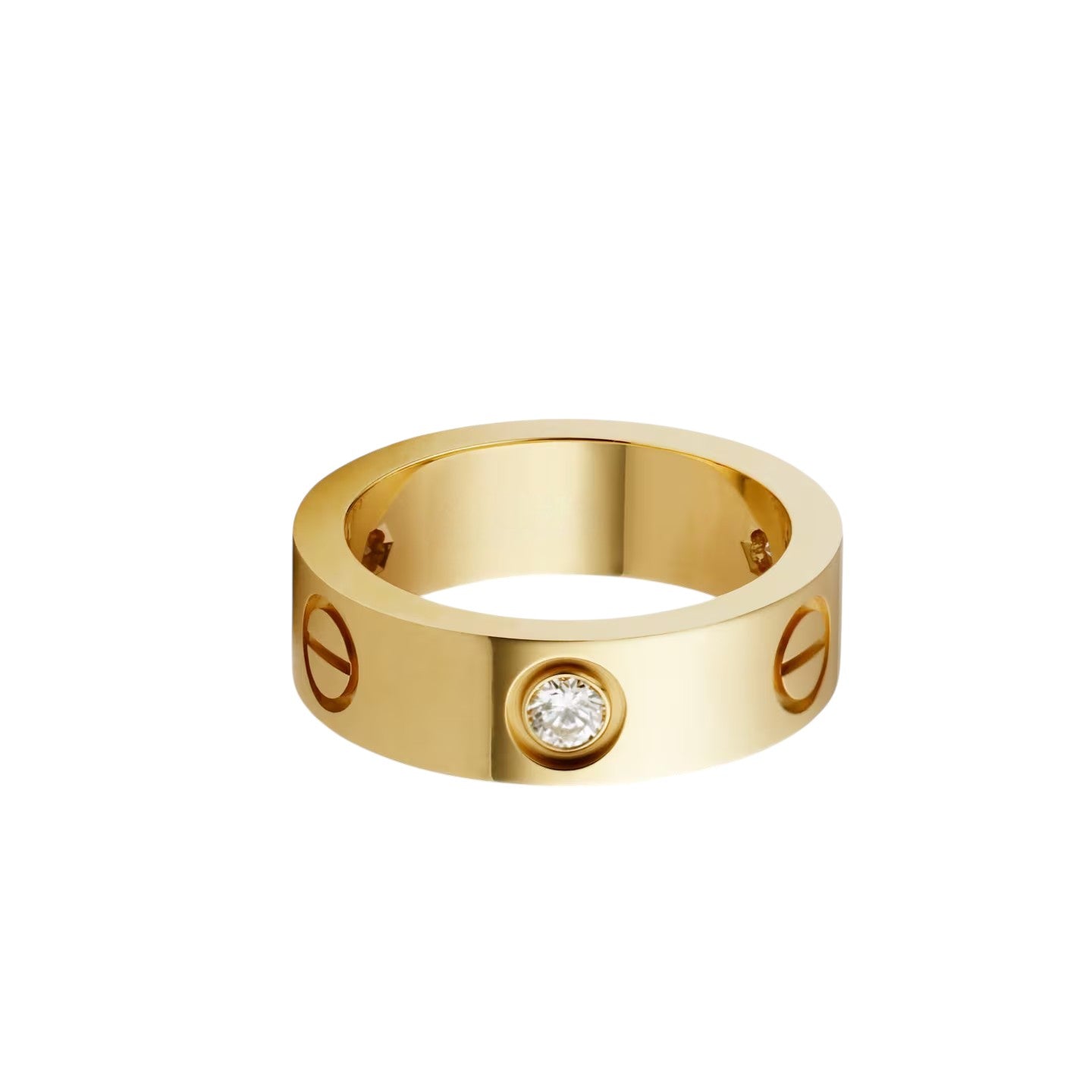 [Avelora]LOVE 5.5MM 3 DIAMONDS RING