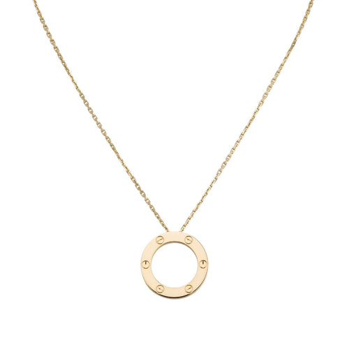 [Avelora]LOVE LARGE CIRCULAR PENDANT NECKLACE