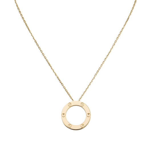 [Avelora]LOVE LARGE CIRCULAR PENDANT NECKLACE
