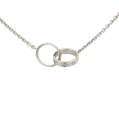 [Avelora]LOVE DOUBLE-RING PENDANT NECKLACE