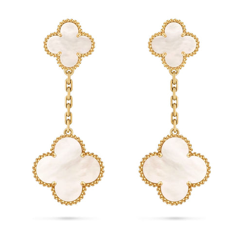 [Avelora]CLOVER DUAL-MOTIF STATEMENT STUD EARRINGS - DOUBLE-CHARM COLLECTION