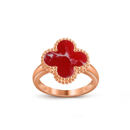 [Avelora]LUCKY CLOVER VINTAGE ROSE GOLD RING COLLECTION