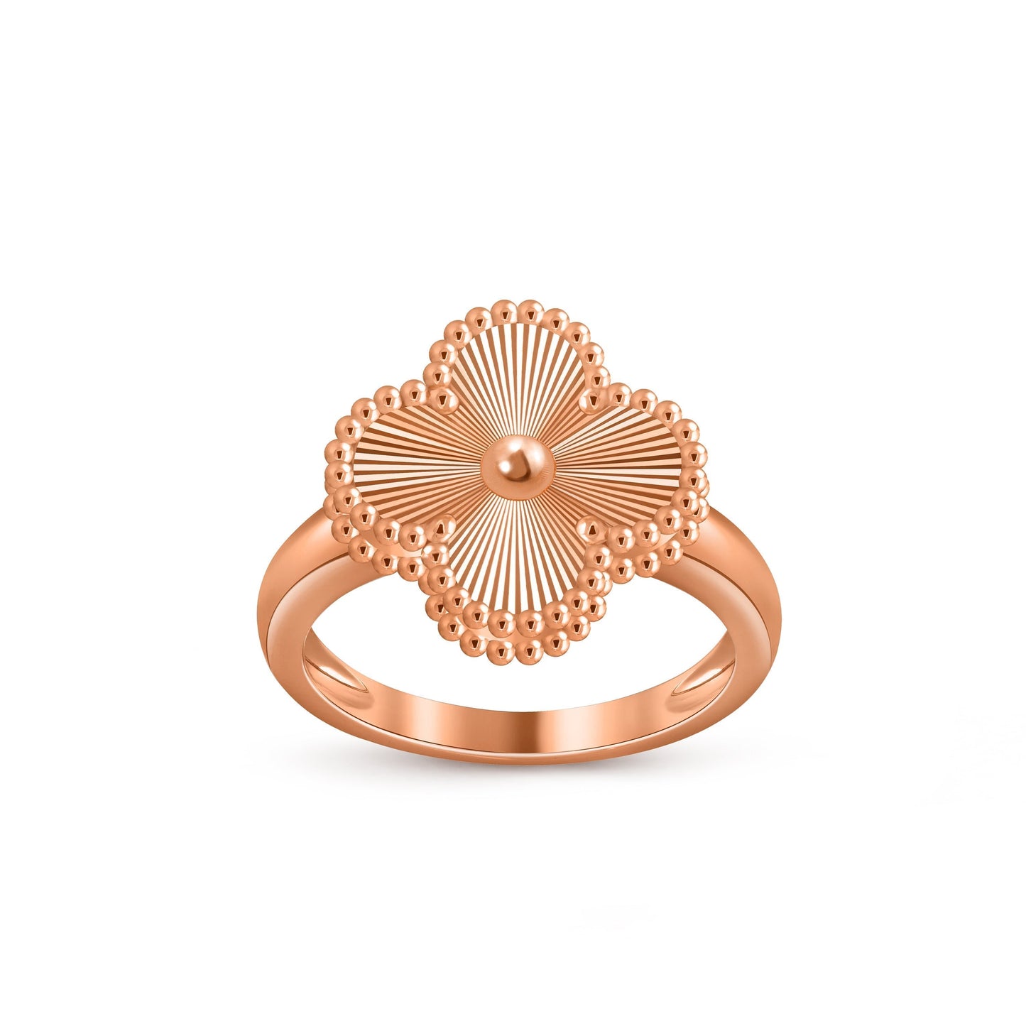 [Avelora]LUCKY CLOVER VINTAGE ROSE GOLD RING COLLECTION