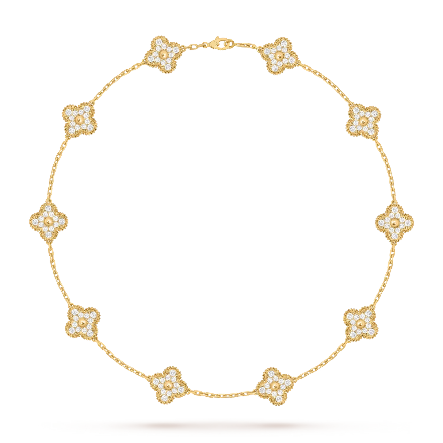 [Avelora]CLASSIC LUCKY 10-MOTIF CLOVER NECKLACE GOLD COLLECTION