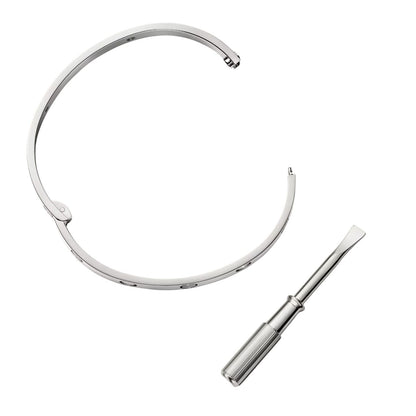 [Avelora]CLASSIC 6.1MM LOVE SINGLE-SCREW CLOSURE BANGLE - 4-DIAMOND