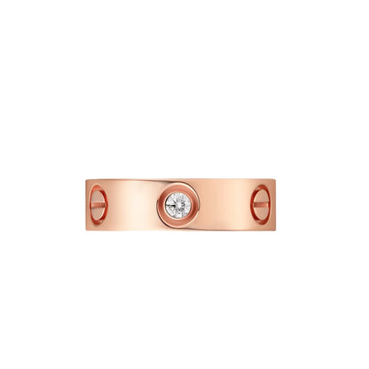 [Avelora]LOVE 5.5MM 3 DIAMONDS RING