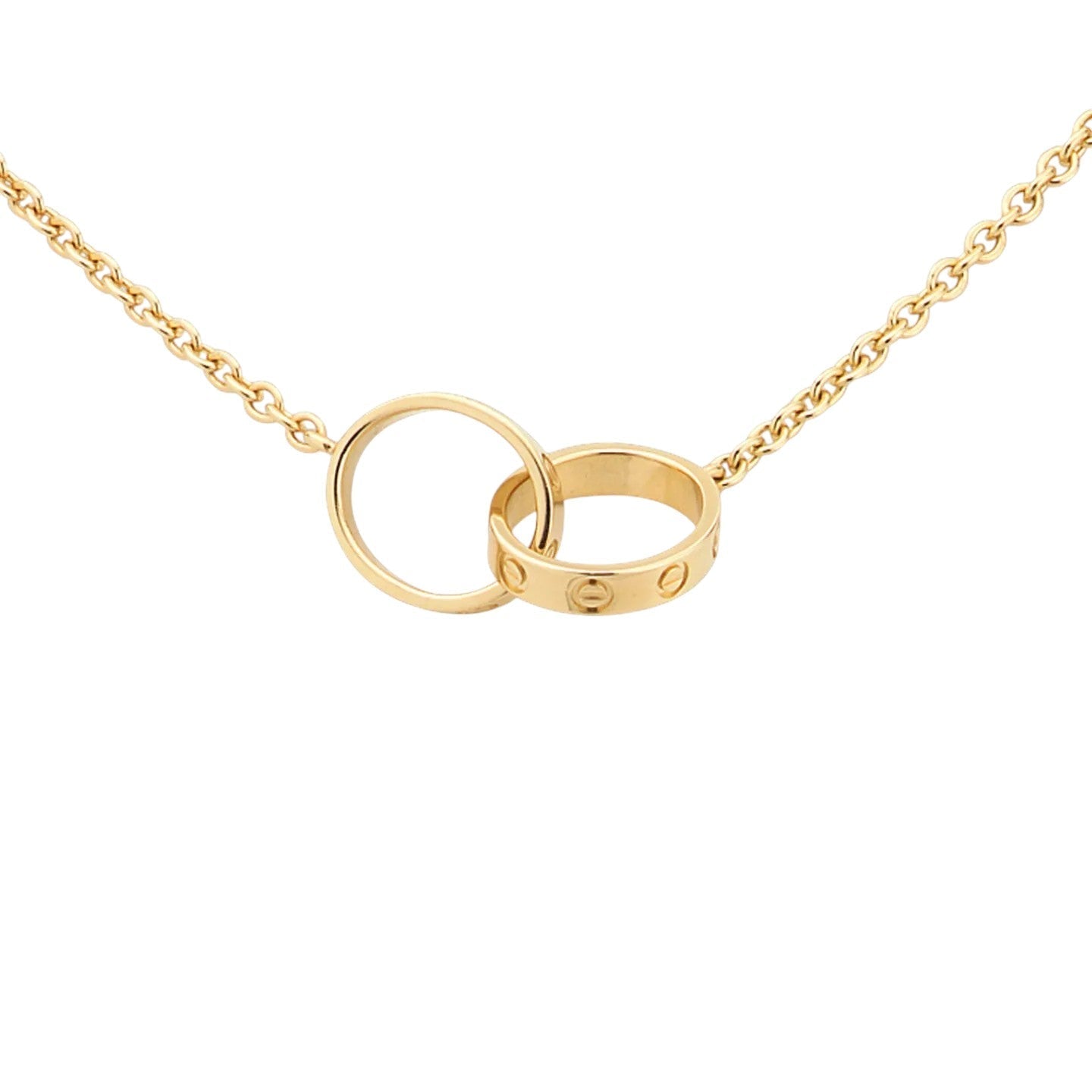 [Avelora]LOVE DOUBLE-RING PENDANT NECKLACE