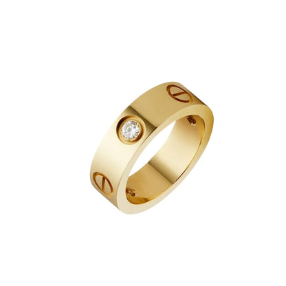 [Avelora]LOVE 5.5MM 3 DIAMONDS RING