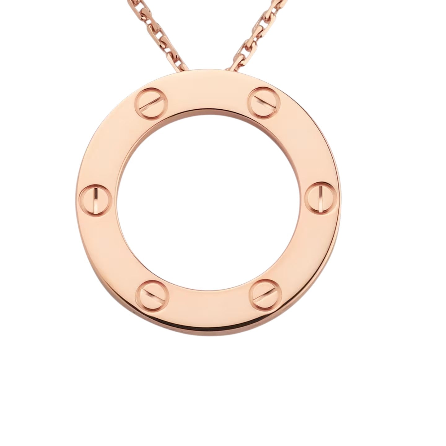 [Avelora]LOVE LARGE CIRCULAR PENDANT NECKLACE
