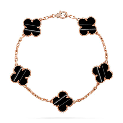 [Avelora]LUCKY CLOVER 5-MOTIF BRACELET - PULSE STONE COLLECTION