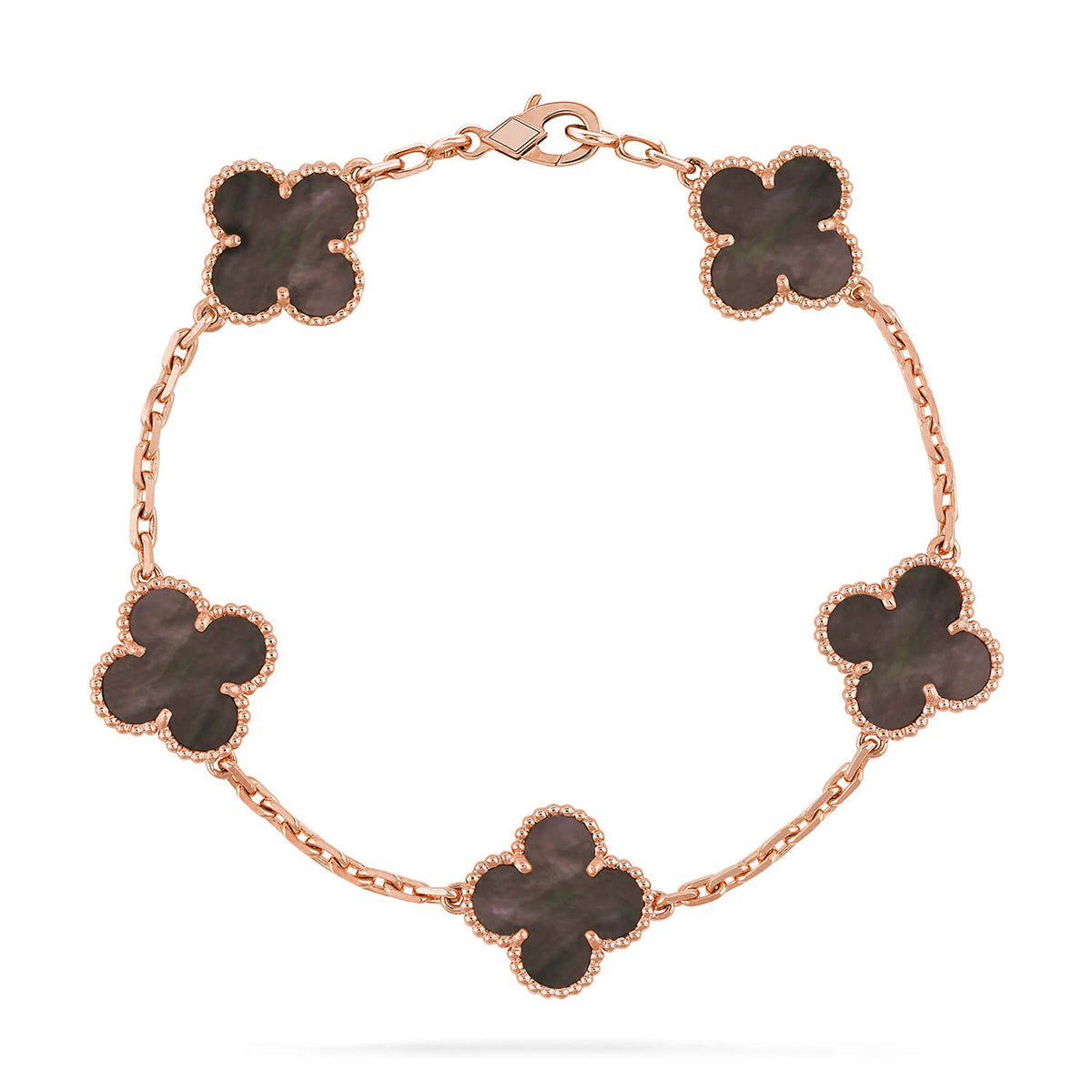 [Avelora]LUCKY CLOVER 5-MOTIF BRACELET - GREY MOTHER-OF-PEARL COLLECTION