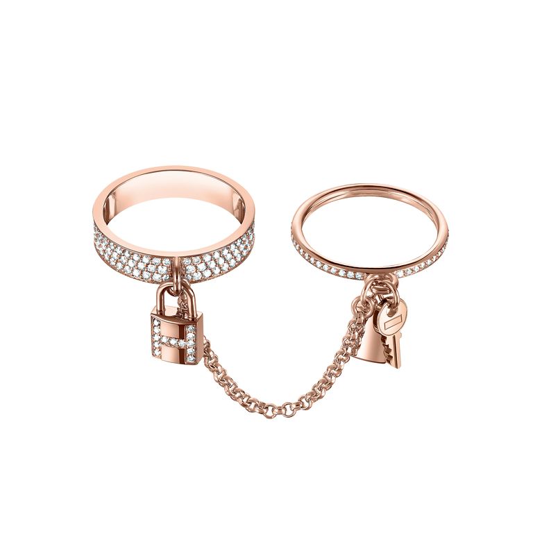 [Avelora]HM KELLY CLOCHETTE DOUBLE RING IN  WITH DIAMONDS