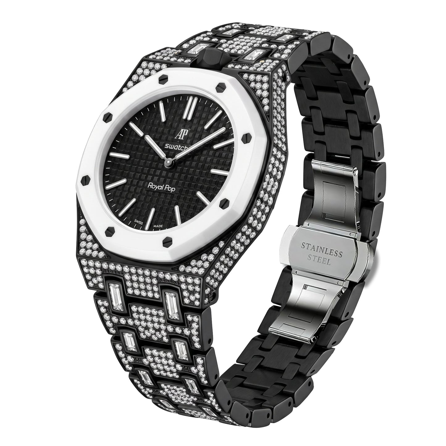 [Avelora]Royal Oak Pop Exclusive Bioceramic Case & Bioceramic Strap Full Diamond
