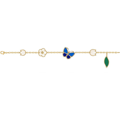 [Avelora]SPRING ENCHANTMENT BUTTERFLY & FLORAL CHARM BRACELET