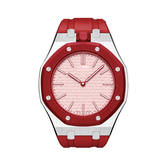 [Avelora]OAK POP RED STEEL SILICONE STRAP