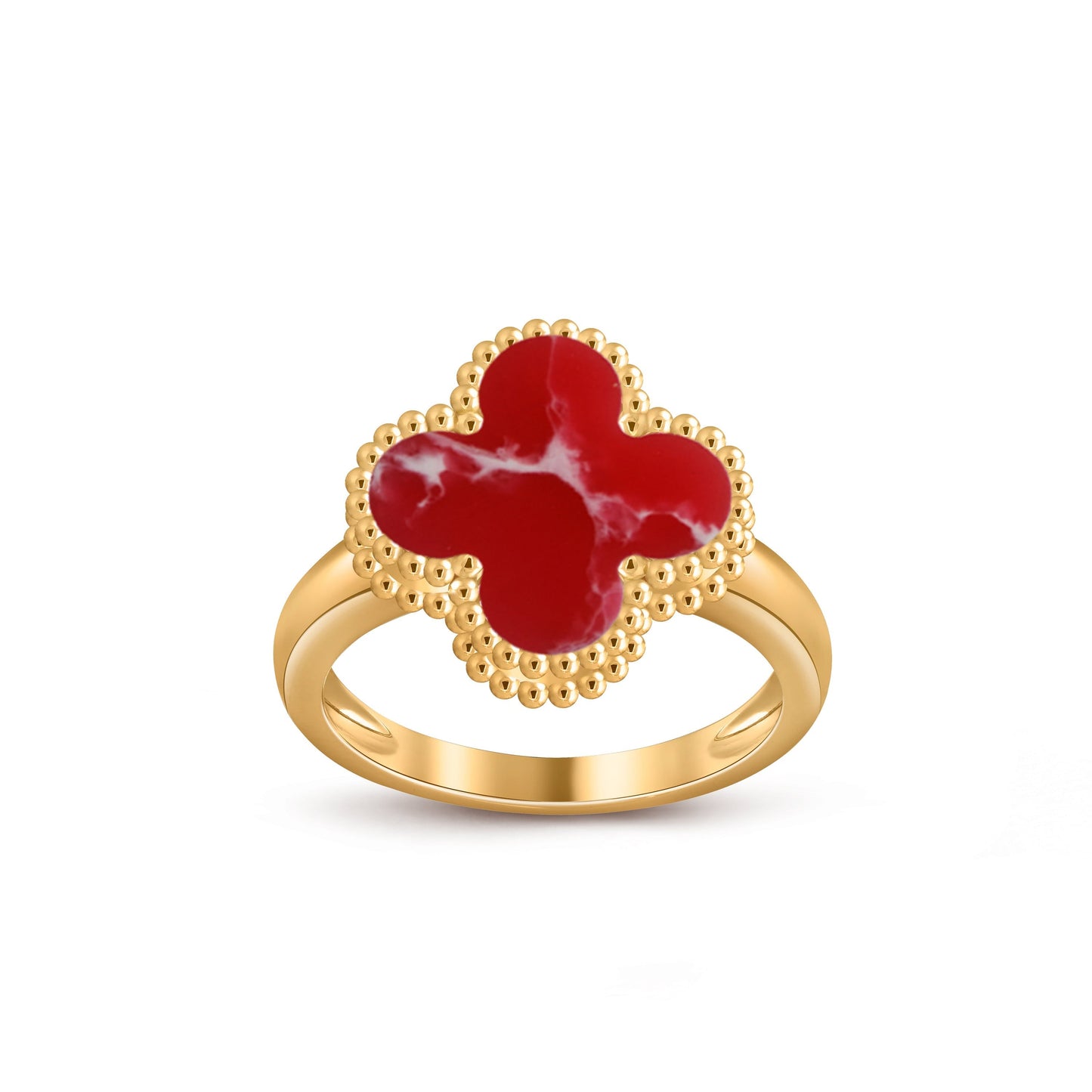 [Avelora]LUCKY CLOVER VINTAGE GOLD RING COLLECTION