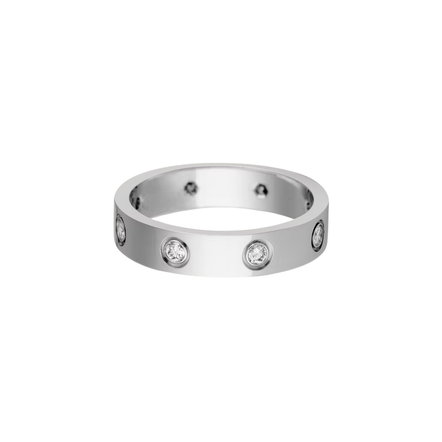 [Avelora]LOVE 4MM 8 DIAMONDS RING