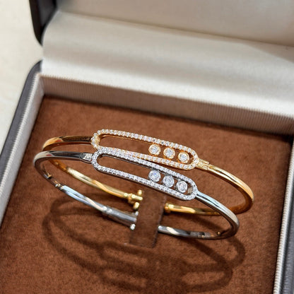 [Avelora]MOVE PAVÉ DIAMOND BANGLE BRACELET M