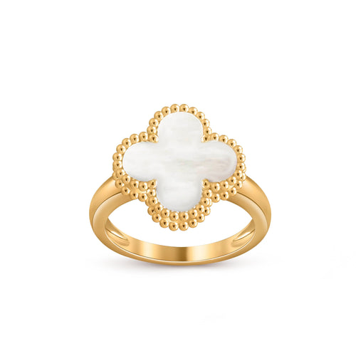 [Avelora]LUCKY CLOVER VINTAGE GOLD RING COLLECTION