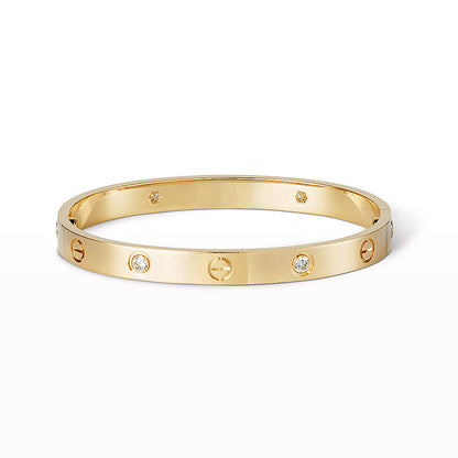 [Avelora]CLASSIC 6.1MM LOVE BANGLE - 4-DIAMOND