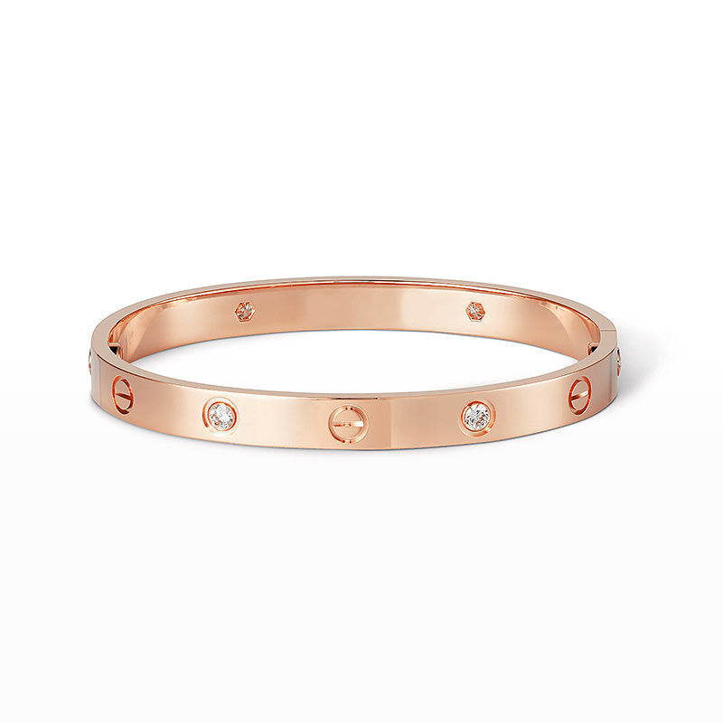 [Avelora]CLASSIC 6.1MM LOVE BANGLE - 4-DIAMOND