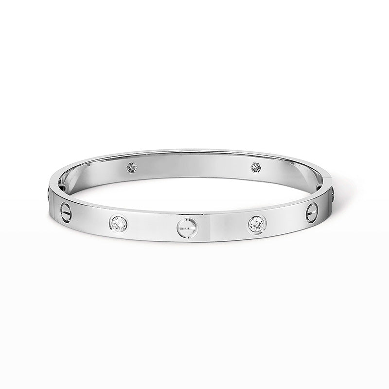 [Avelora]CLASSIC 6.1MM LOVE BANGLE - 4-DIAMOND