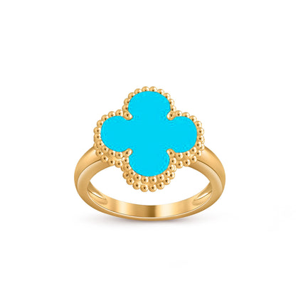[Avelora]LUCKY CLOVER VINTAGE GOLD RING COLLECTION