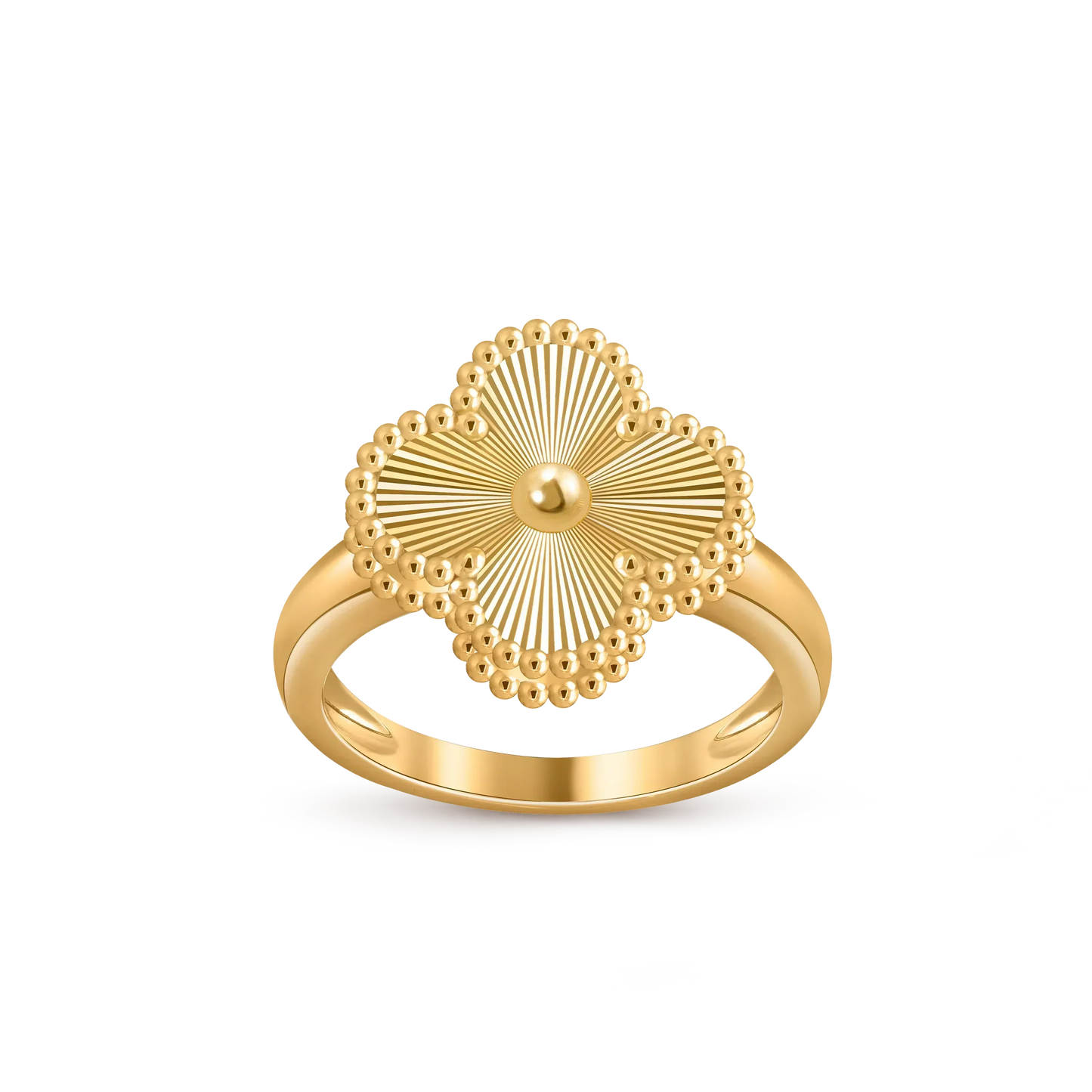 [Avelora]LUCKY CLOVER VINTAGE GOLD RING COLLECTION