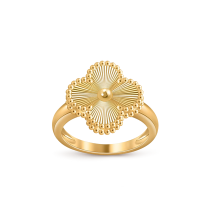 [Avelora]LUCKY CLOVER VINTAGE GOLD RING COLLECTION