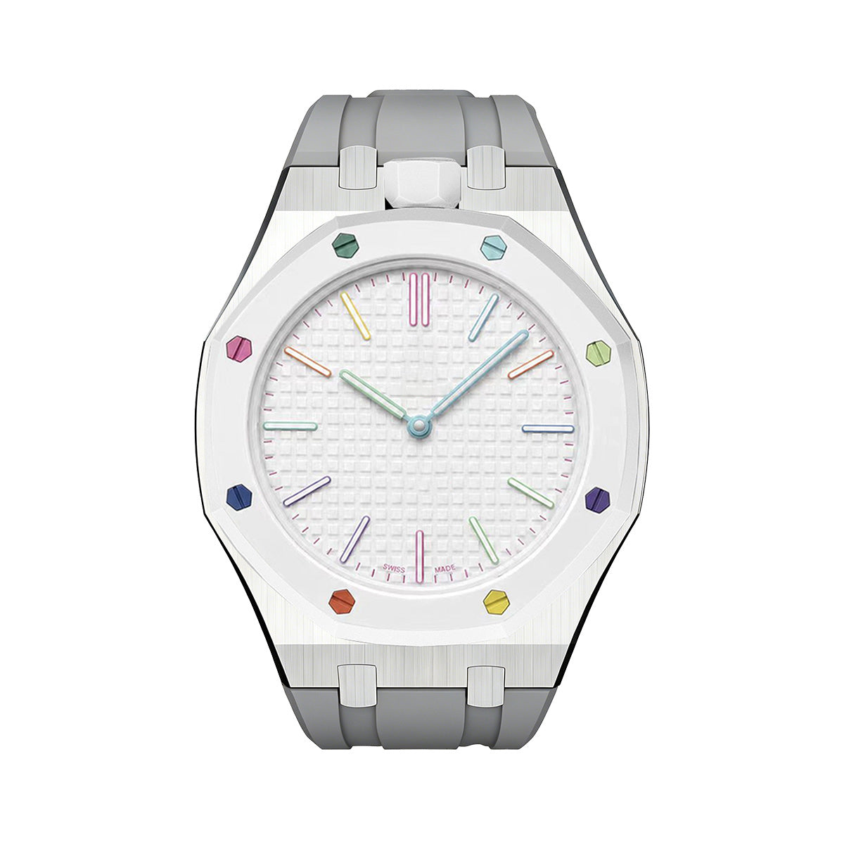 [Avelora]OAK POP GRAY STEEL SILICONE STRAP