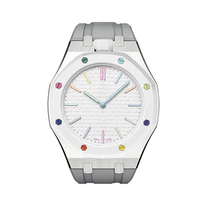 [Avelora]OAK POP GRAY STEEL SILICONE STRAP