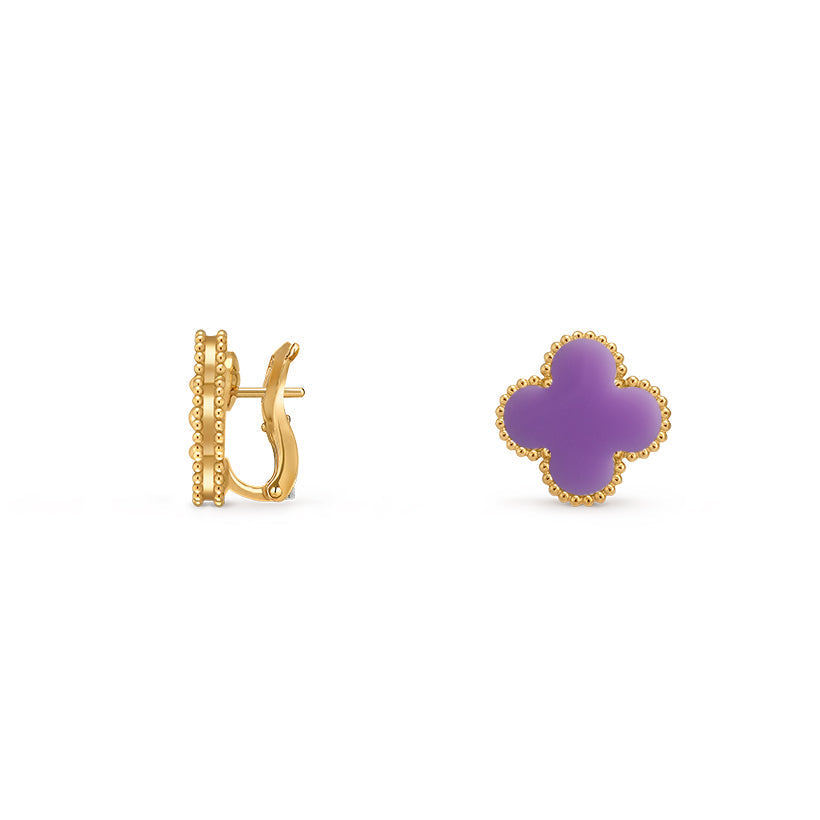 [Avelora]15MM CLOVER FLOWER STUD EARRINGS GOLD COLLECTION