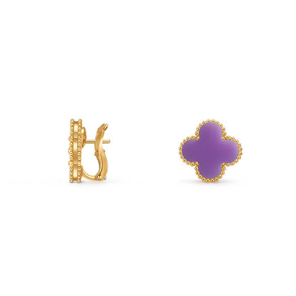 [Avelora]15MM CLOVER FLOWER STUD EARRINGS GOLD COLLECTION