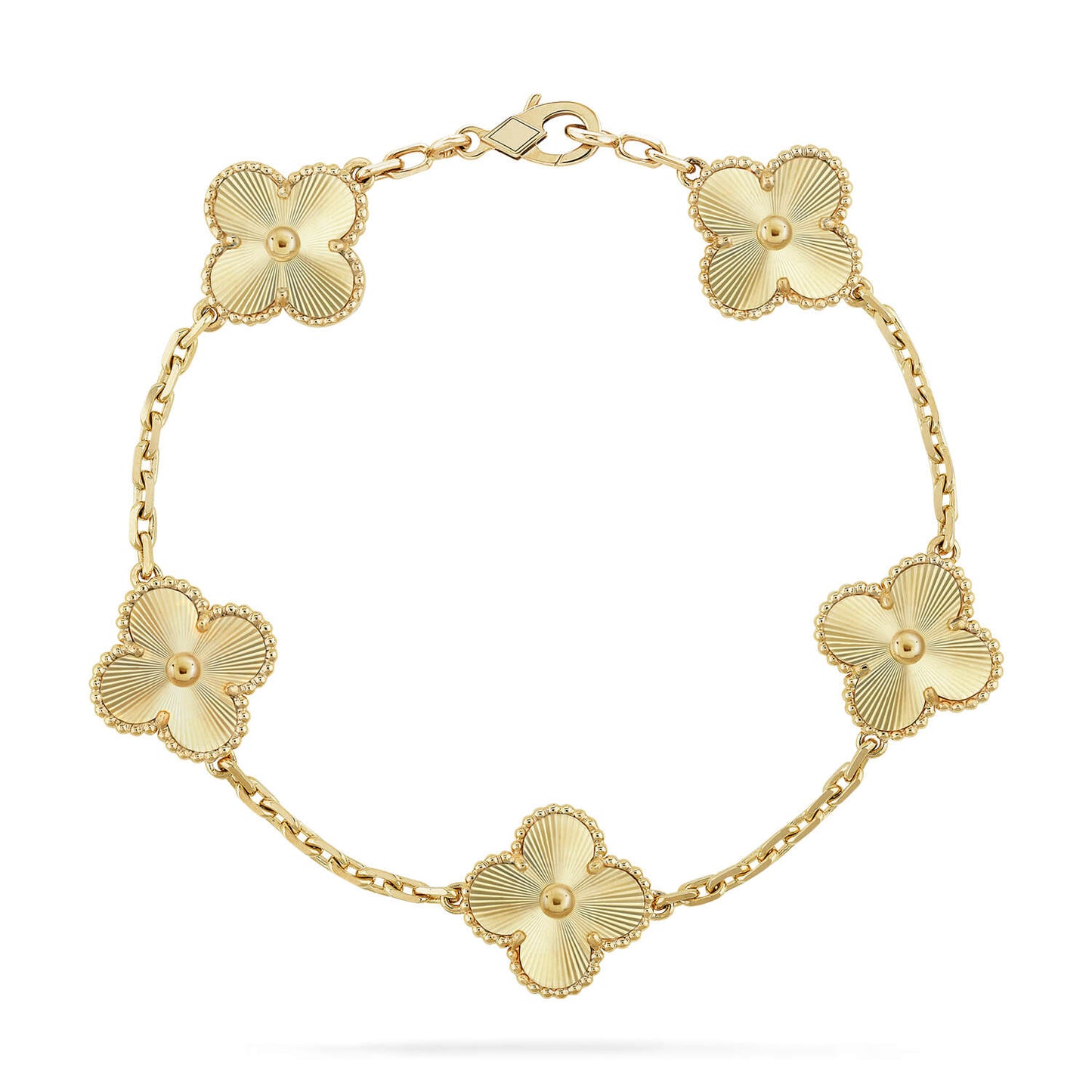 [Avelora]LUCKY CLOVER 5-MOTIF BRACELET - LASER COLLECTION