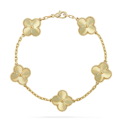 [Avelora]LUCKY CLOVER 5-MOTIF BRACELET - LASER COLLECTION