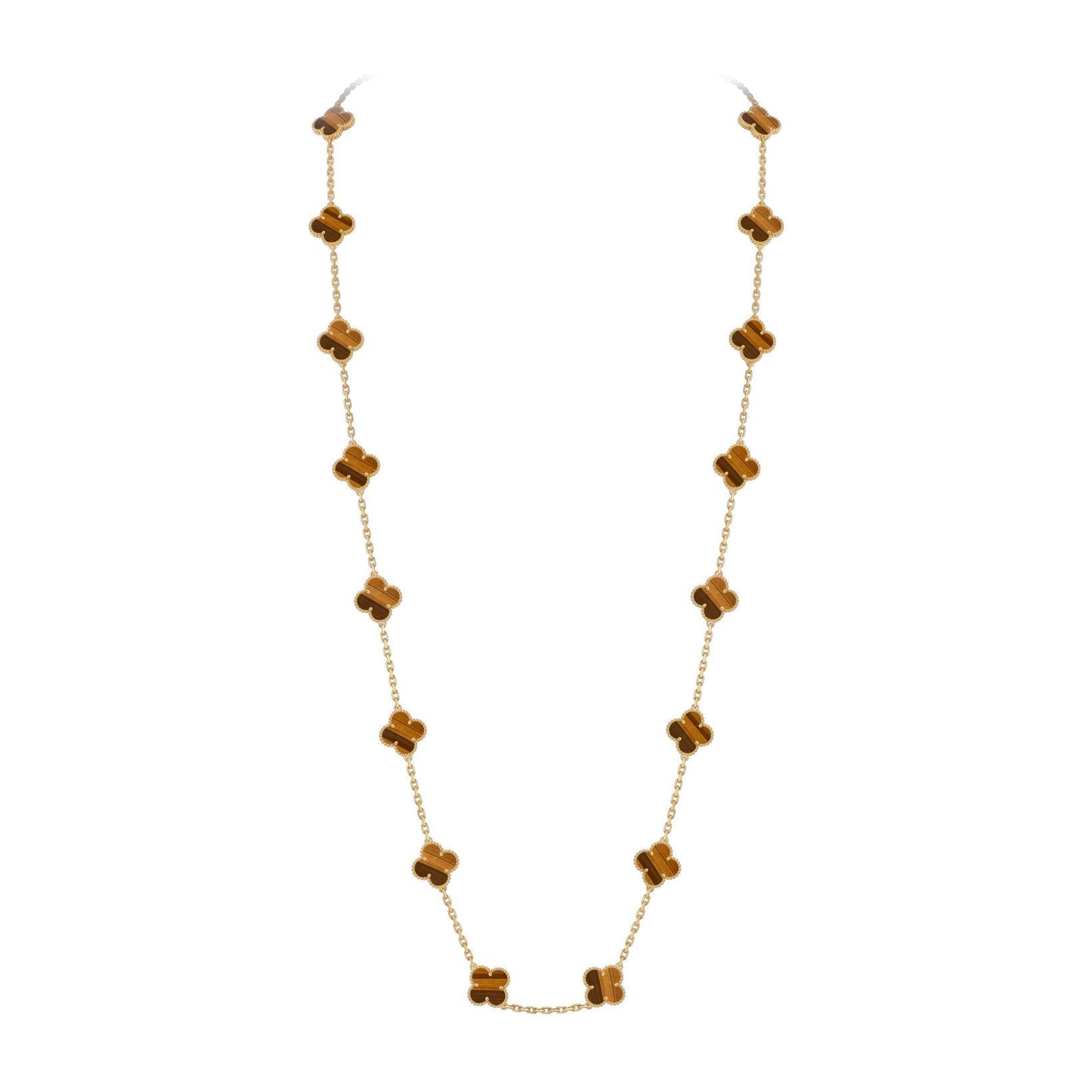 [Avelora]CLASSIC 20-MOTIF LUCKY CLOVER LONG NECKLACE GOLD COLLECTION